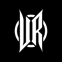 UR Monogram Logo on Black Background