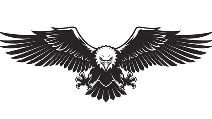 Obraz premium Stunning aggressive eagle mascot emblem design with wings spread wide for powerful brand identity