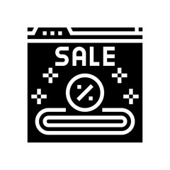 promo code glyph icon vector illustration