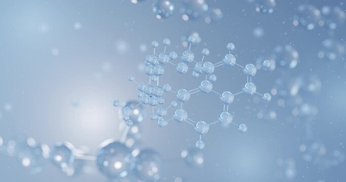 Butenafine rotating 3D model of topical antifungal, seamless looped video
