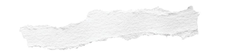 Torn paper isolated on white background. Close up of white torn paper.  , transparent background