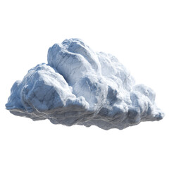 Abstract 3D Rendering of a Textured Ice Formation with Cracks