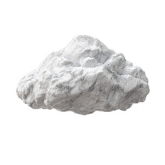 Abstract white marble cloud shape with veins on black background