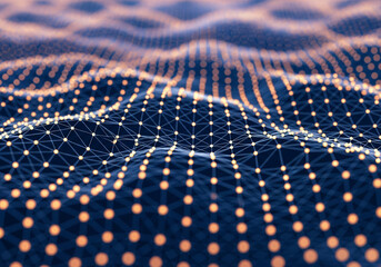 A digital abstract representation of a network or data flow
