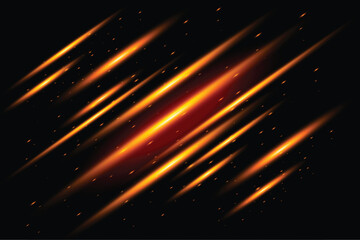 Golden transparent light lens flares streaks