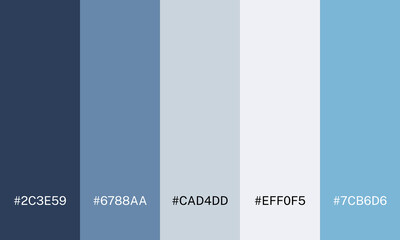 Vector color set palette of various colors