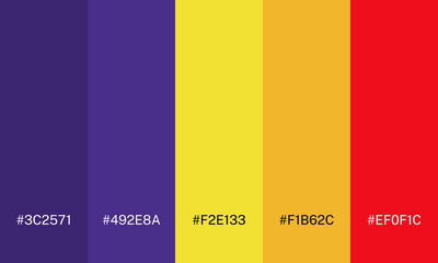 Vector color set palette of various colors