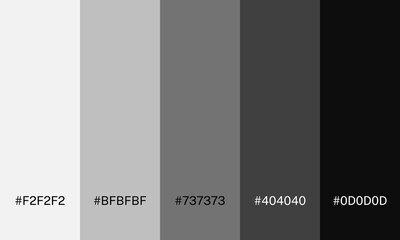 Vector color set palette of various colors
