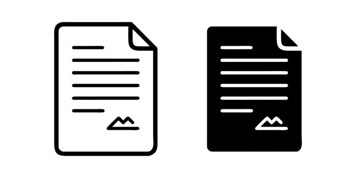 File Document outline and pictogram icon set for Digital File Management Office Organization Design, file, document, folder, office, and management.