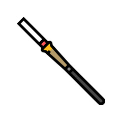 cigarette a holder color icon vector illustration