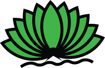 Water Lily or Lotus illustration design 