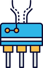 Electronic Circuit Component Vector Icon