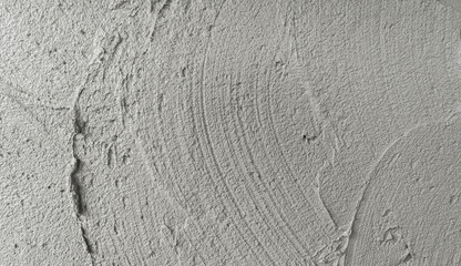Rough Cement Wet Plaster wall Background, Concrete grey raw texture building construction house site well free space for text