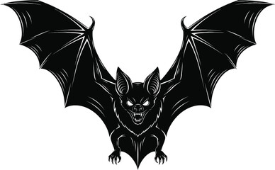 Bat Wings Gothic Emblem Vector
