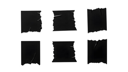 Collection of cracked smartphone screens with broken glass isolated on transparent background