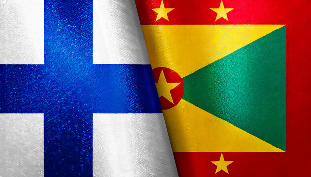 フィンランドの国旗とグレナダの国旗(Finland flag & Grenada flag.)
