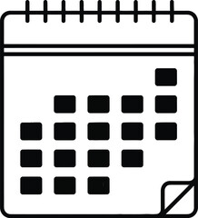 Calendar Icon Black And White