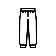 rain pants elastic waistband line icon vector illustration