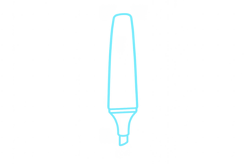 Highlighter marker pen illustration in a simple outline style