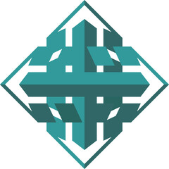 Geometric Arrow Monogram Logo Design