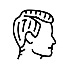 hair thinning or bald spots line icon vector illustration