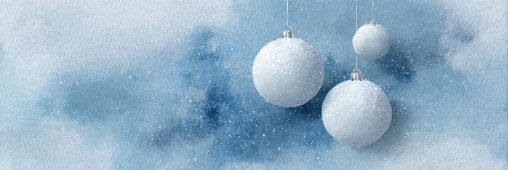 Frosted ornament snowy bauble icy blue winter minimal