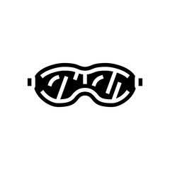 rain protective goggles glyph icon vector illustration