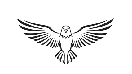 Obraz premium Stunning collection of aggressive black eagle silhouettes perfect for powerful logo design and heraldry projects