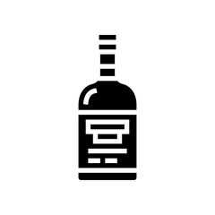 bourbon bottle glyph icon vector illustration