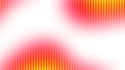 Abstract element with glowing red and yellow gradient waves with fractal glass texture isolated on transparent background