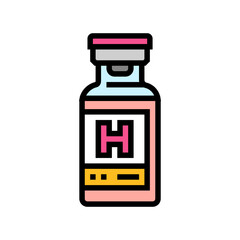 hormone replacement therapy injection color icon vector illustration