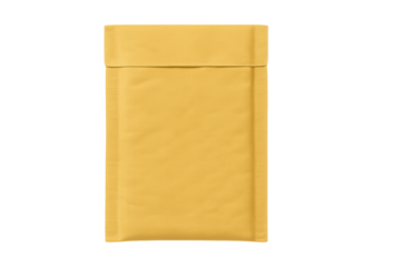Padded bubble shipping mailer envelope on transparent background