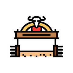 rodeo arena entrance color icon vector illustration