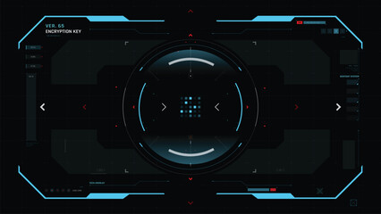 Futuristic AI Technology HUD Interface Vector Illustration video Overlay template