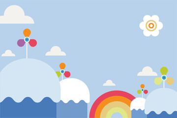 Abstract background colorful simple geometric shapes 0002