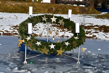 Weihnachtsdekoration in Seefeld in Tirol