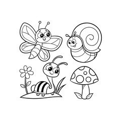 snail and butterfly