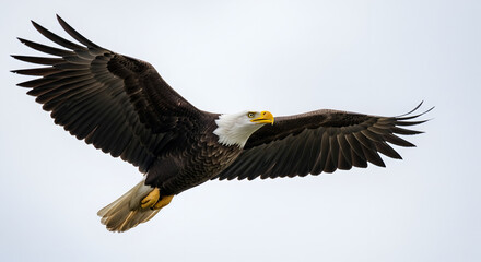 Fototapeta premium American Bald Eagle in Flight, Bird of Prey