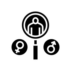 gender identity glyph icon vector illustration