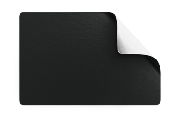 Black Metallic Sticker Peeling From Top Right