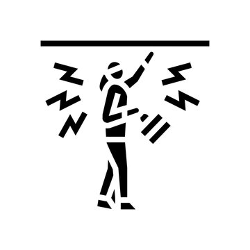 glass ceiling glyph icon vector illustration