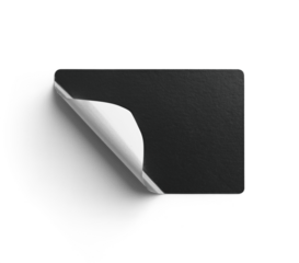 Peeling Black Metallic Sticker
