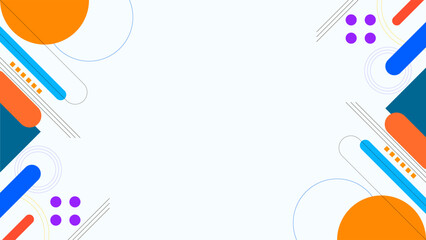 ILLUSTRATION ABSTRACT BACKGROUND SMOOTH COLORFUL DESIGN WITH GEOMETRIC SHAPES VECTOR TEMPLATE GOOD FOR MODERN WEBSITE, WALLPAPER, COVER DESIGN 