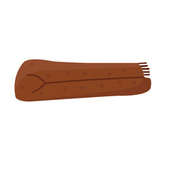 Simple vector illustration of a folded brown blanket, ideal for home decor