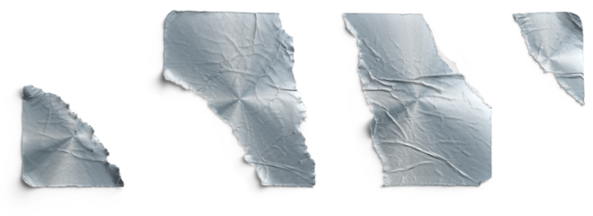 Torn Brushed Metal Texture Stickers Set of Four Pieces