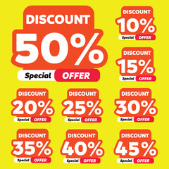 set of discount labels