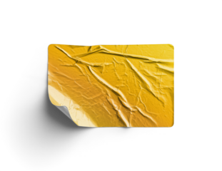 Curled Corner Crumpled Sticker