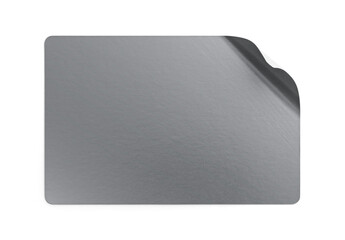 Metallic Sticker With Slightly Curled Top Corner