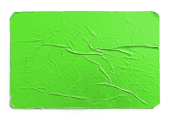 Worn Green Metallic Sticker With Distressed Corners