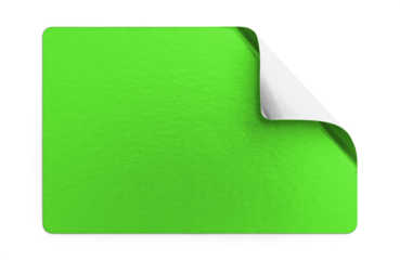 Green Metallic Sticker Peeling From Top Right